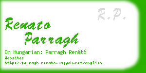 renato parragh business card