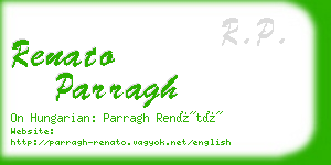 renato parragh business card